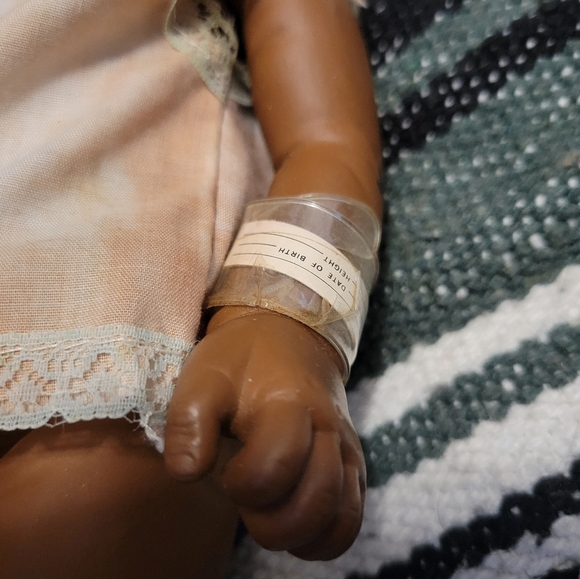 Doll Newborn Baby Girl Anatomically Correct  African American Hospital Blue Eyes - Picture 2 of 16